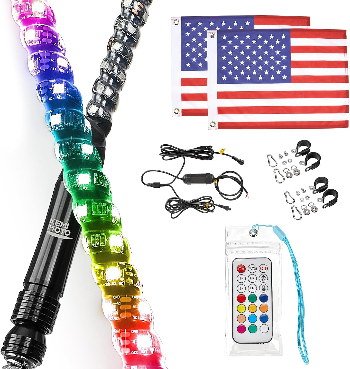 2 Luces LED espiral 2" para UTV ATV barco