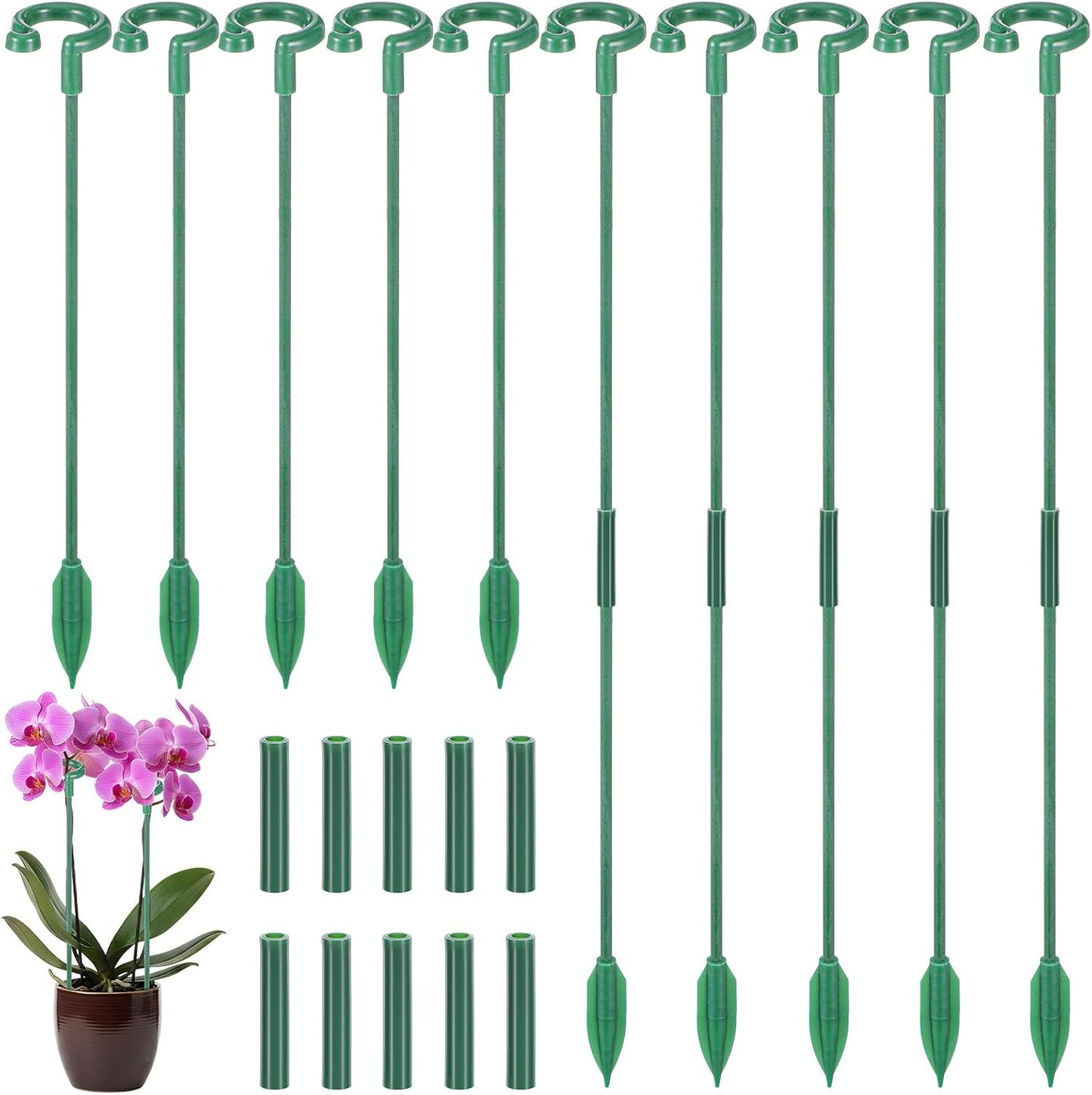 Pack 20 estacas ajustables soporte plantas orquídeas tomate rosas