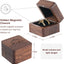 Caja de madera para anillos de boda y compromiso