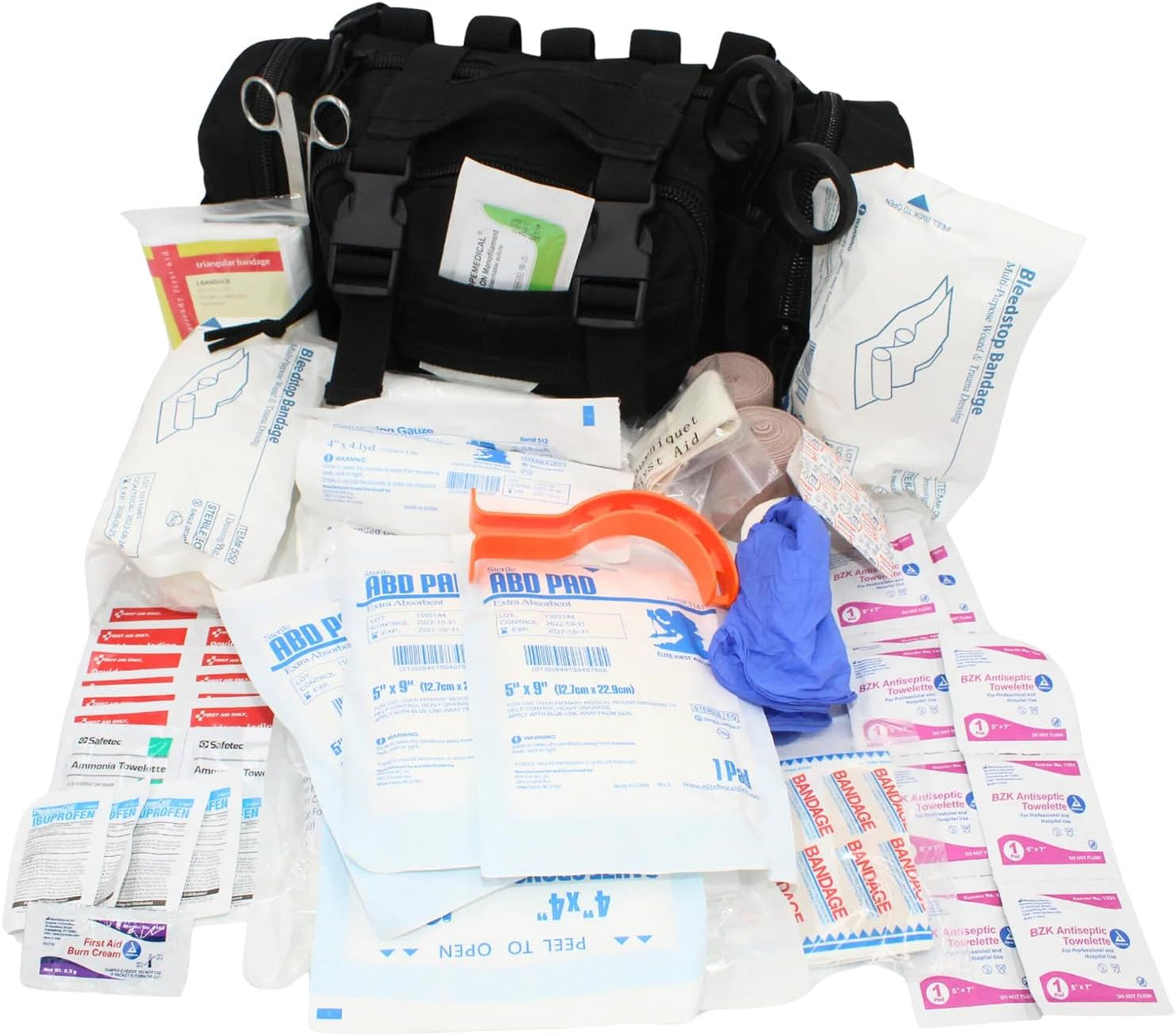 Kit primeros auxilios bolsa táctico chaleco negro
