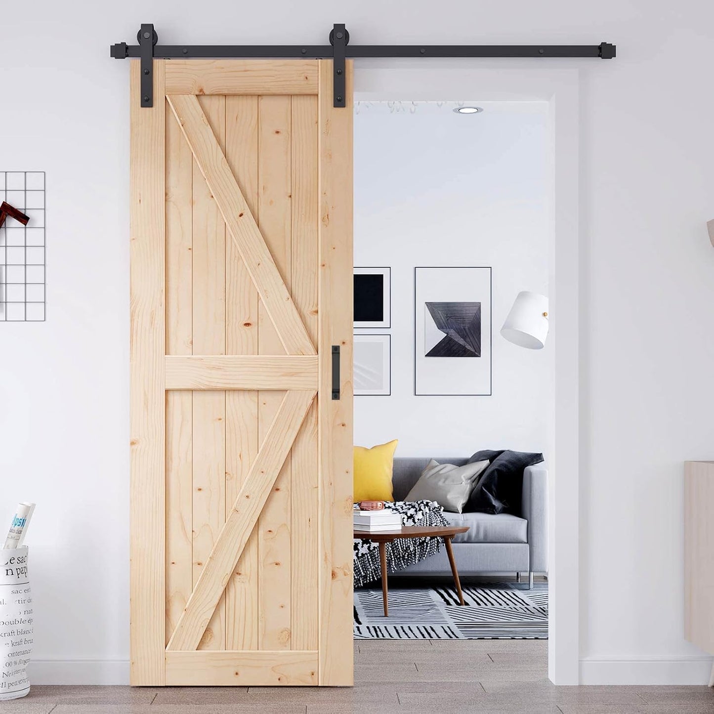 Puerta granero deslizante 32x80pulg con manija