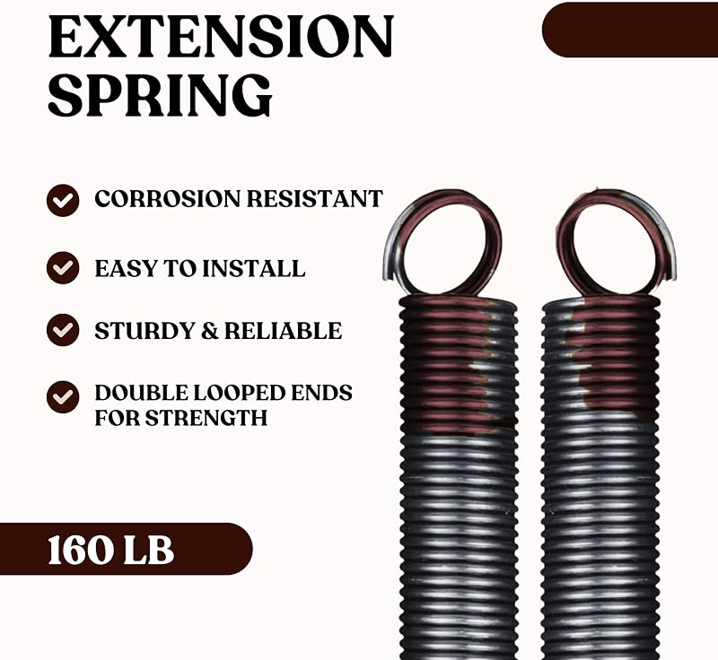 Resortes puerta garaje 160lb pack 2 marrón