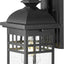 Luz exterior 15" casa DE279B BK vidrio sembrado negro