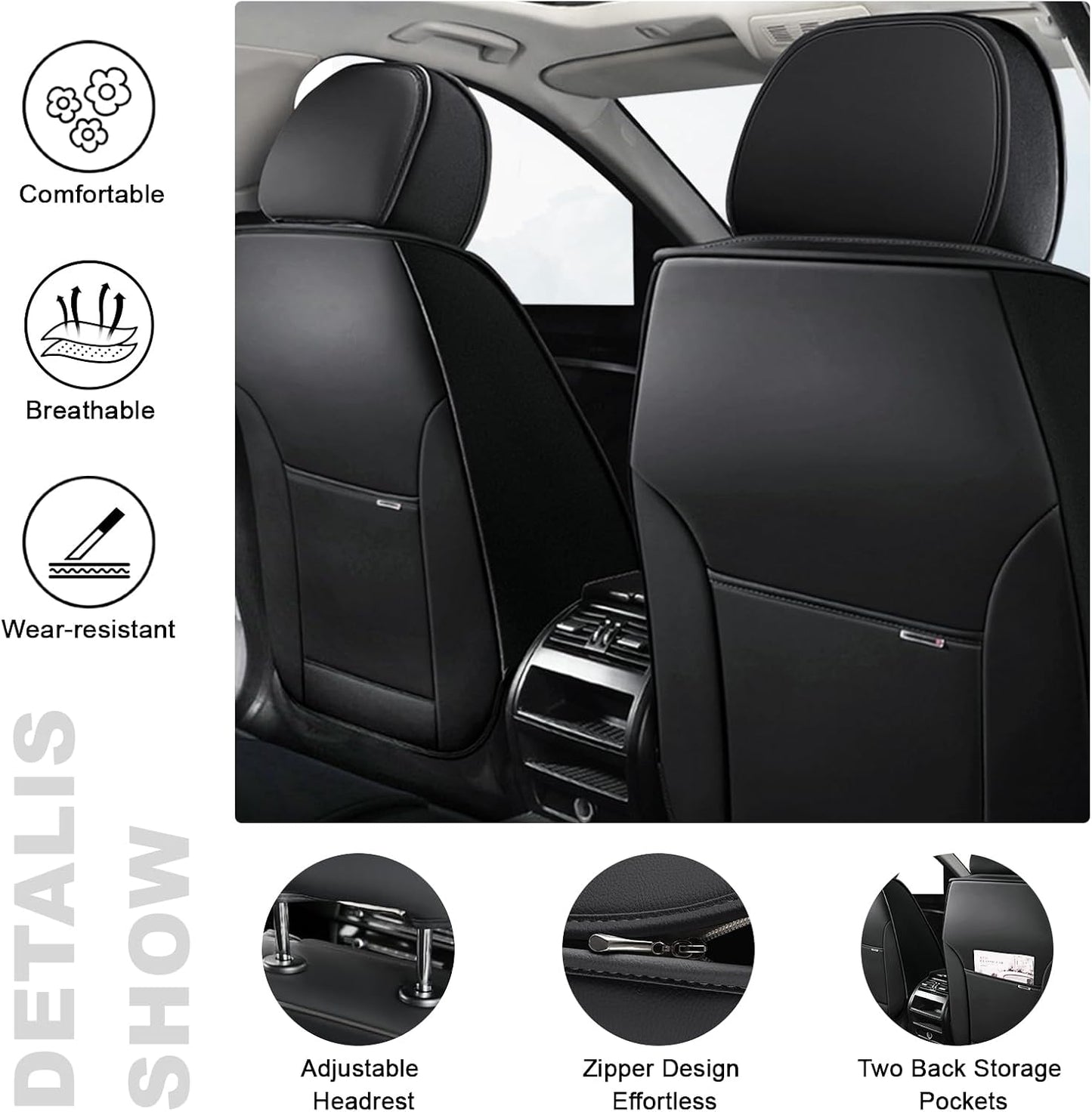 5 Fundas Asiento GMC Yukon 2010-26 Transpirables Antideslizantes