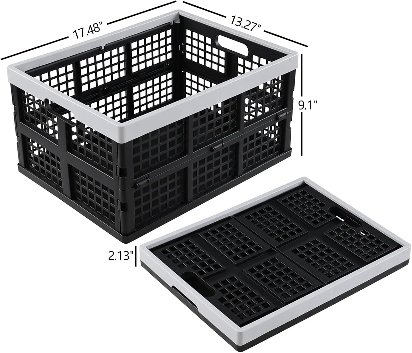 3 Pack Cajas Plegables Plástico 34qt