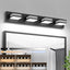 Lámpara Led Tocador Baño 4 Luces 30pulg Negro Mate