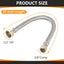 2 Mangueras Acero Inox 20pulg FIP 1/2x3/8 Comp