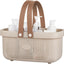 Cesta plástico con asa para baño cocina dormitorio beige