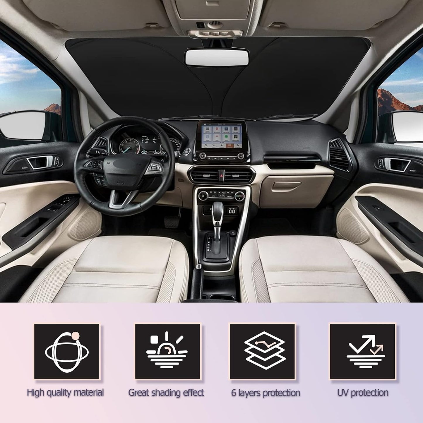 Parasol parabrisas Porsche Cayenne 19-25 bloque UV