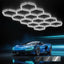Luz LED Hexagonal 3 Niveles 399W para Garaje y Taller