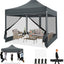 Toldo desplegable 10x10ft con paredes y mosquitero para