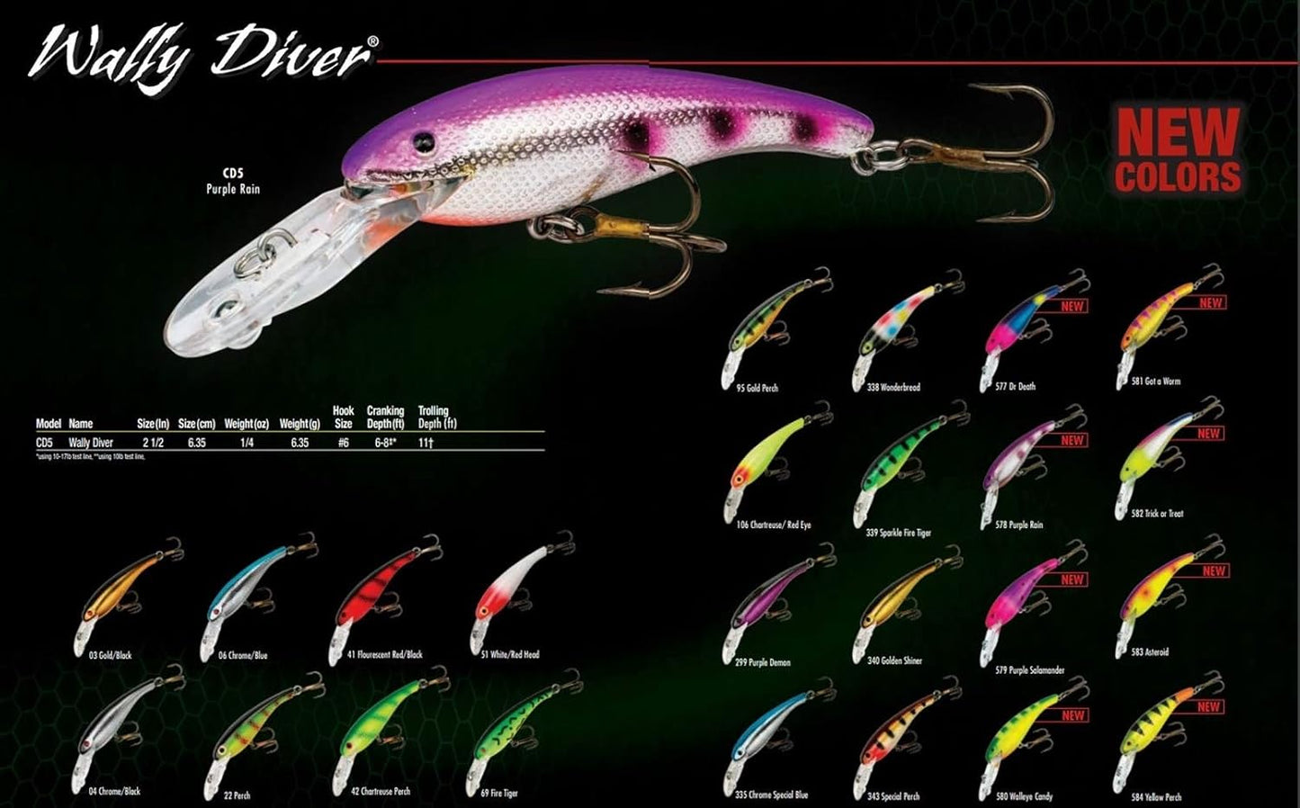 Señuelo Walleye Wally Diver para pesca