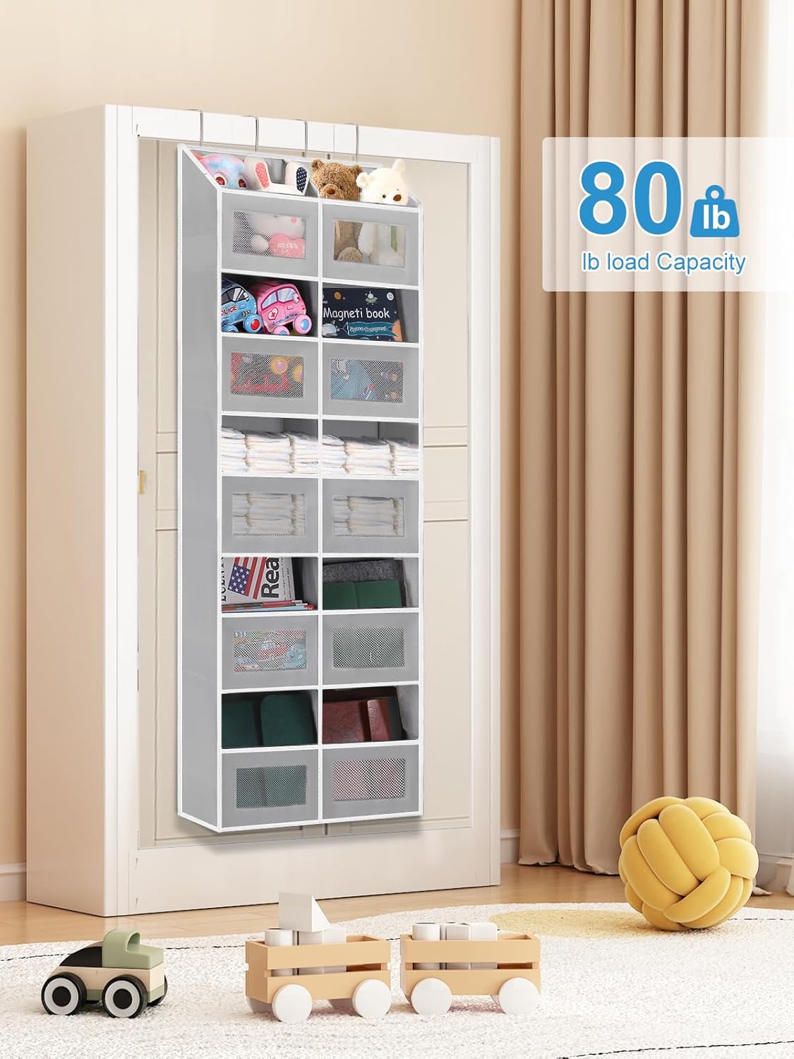 Organiz. puerta 10 compartimentos para juguetes