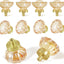 Pomos vidrio cajones tocador pack 8 base latón satinado/oro