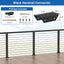 Funda conector barandilla negra aluminio extensión recta