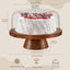Soporte tartas cristal 28.9cm madera acacia 6en1