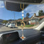 Colgante coche sol luna decoración boho con cristales curativos