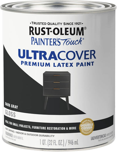 Pintura látex gris oscuro brillante 1qt