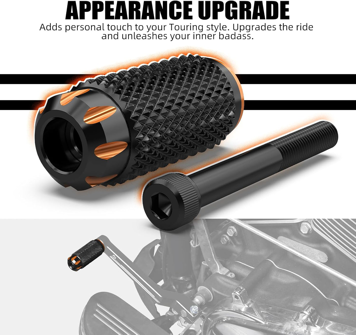 Pedal palanca cambios naranja comp Harley Dyna Fat Bob 10-17