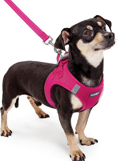 Arnés para perro tamaño xxxs chaleco suave reflectante rosa