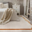 Alfombra moderna beige 6x9ft con bordes