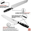 Cuchillo chef acero triple capa alto carbono 8pulg