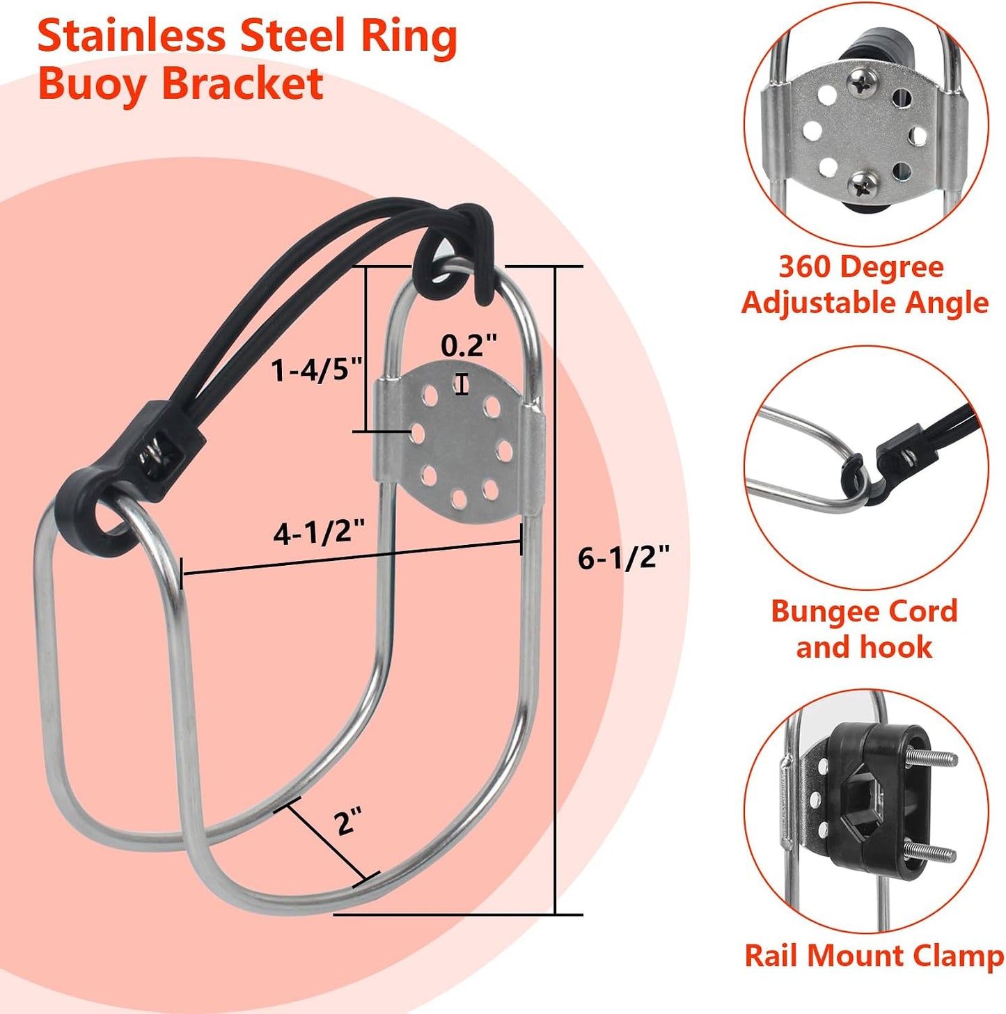 Anillo salvavidas 23/28 pulg con cuerda 98.5ft