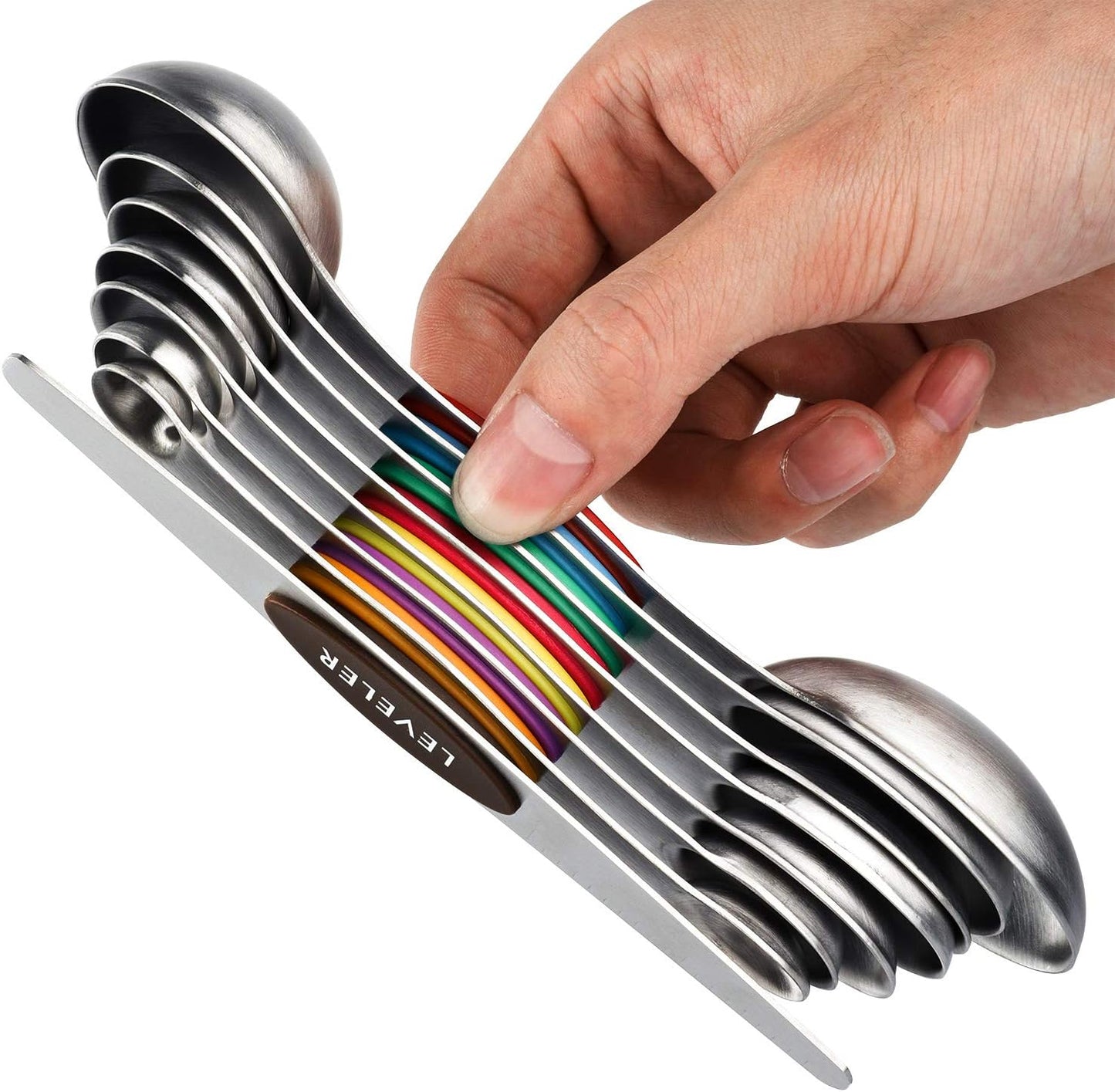Set 8 cucharas medidoras magnéticas acero inox