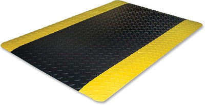Alfombrilla antifatiga 3x5ft borde amarillo negro
