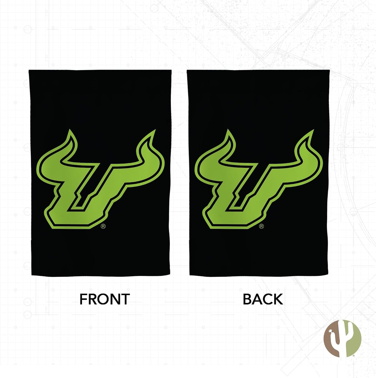 Bandera USF Toros 19x12pulg para eventos al aire libre