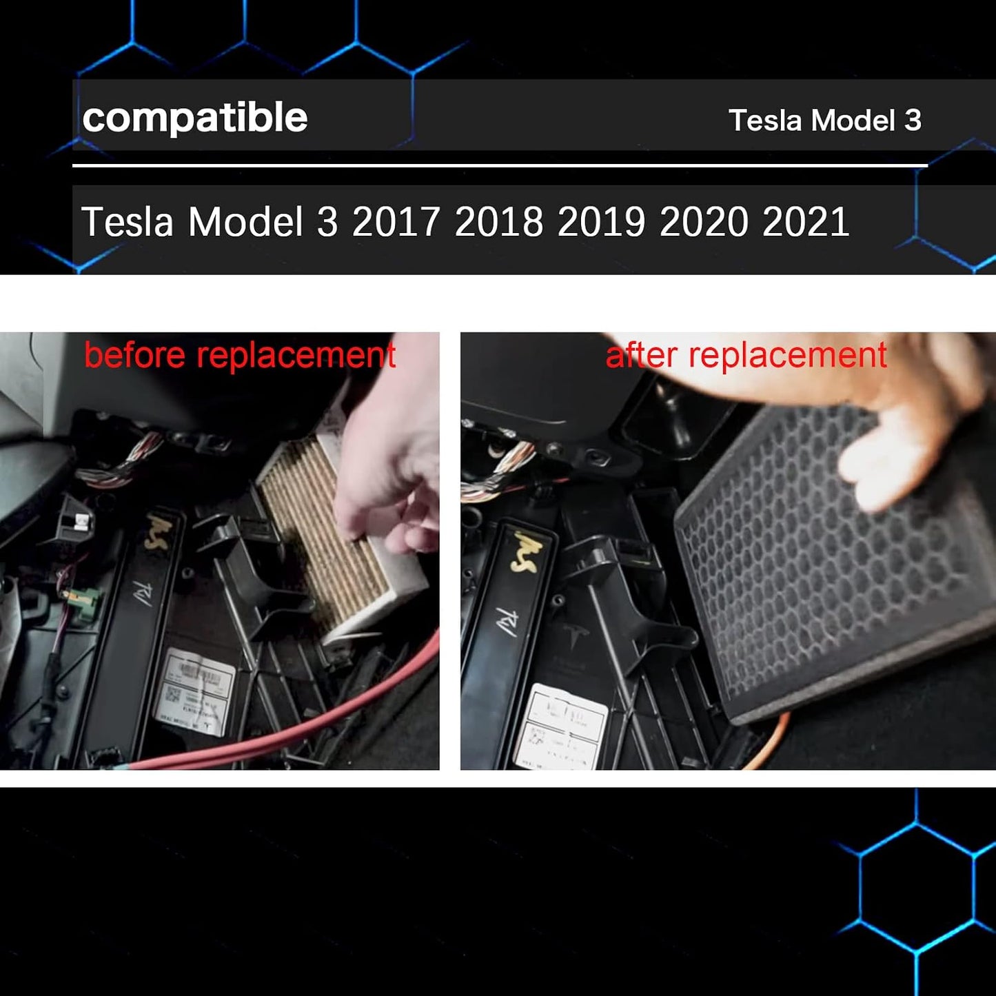 Filtro aire Tesla Model 3/Y comp set 2