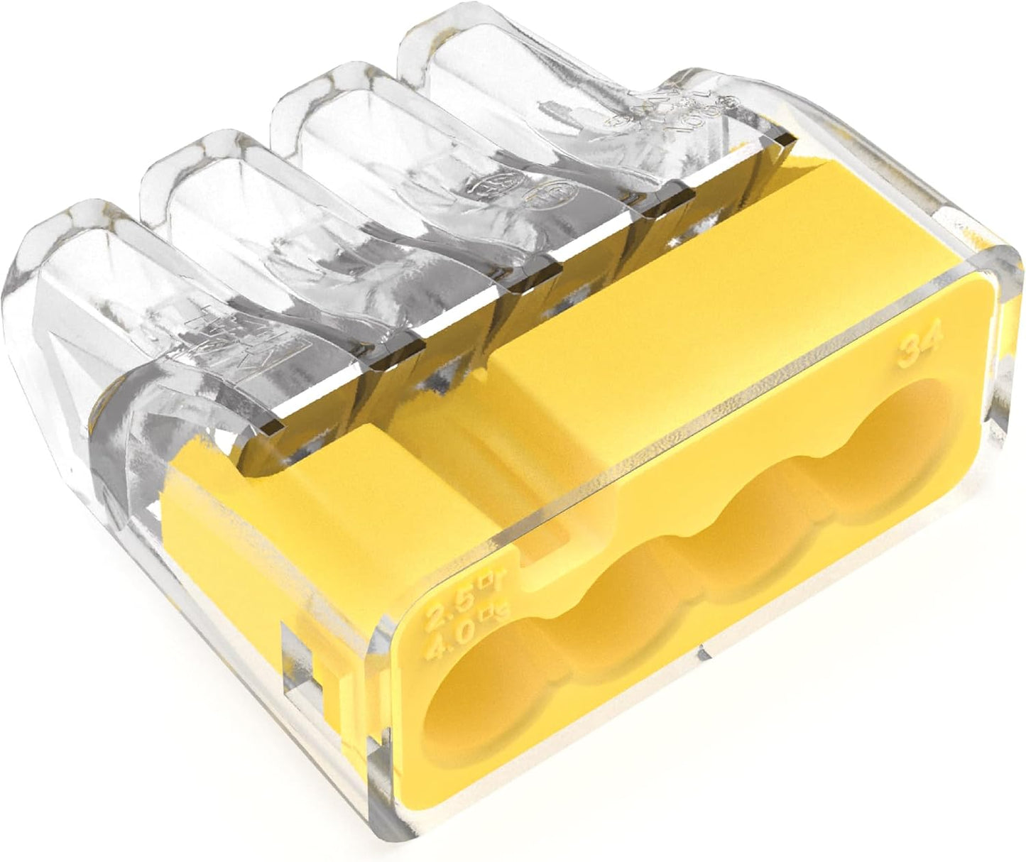 Conectores cable In-Sure 4 puertos 12-20 AWG amarillo pack 100