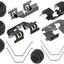 Set pinzas freno disco trasero con clips resortes