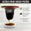 Filtro café té reutiliz. malla fina 12 pzas rojo
