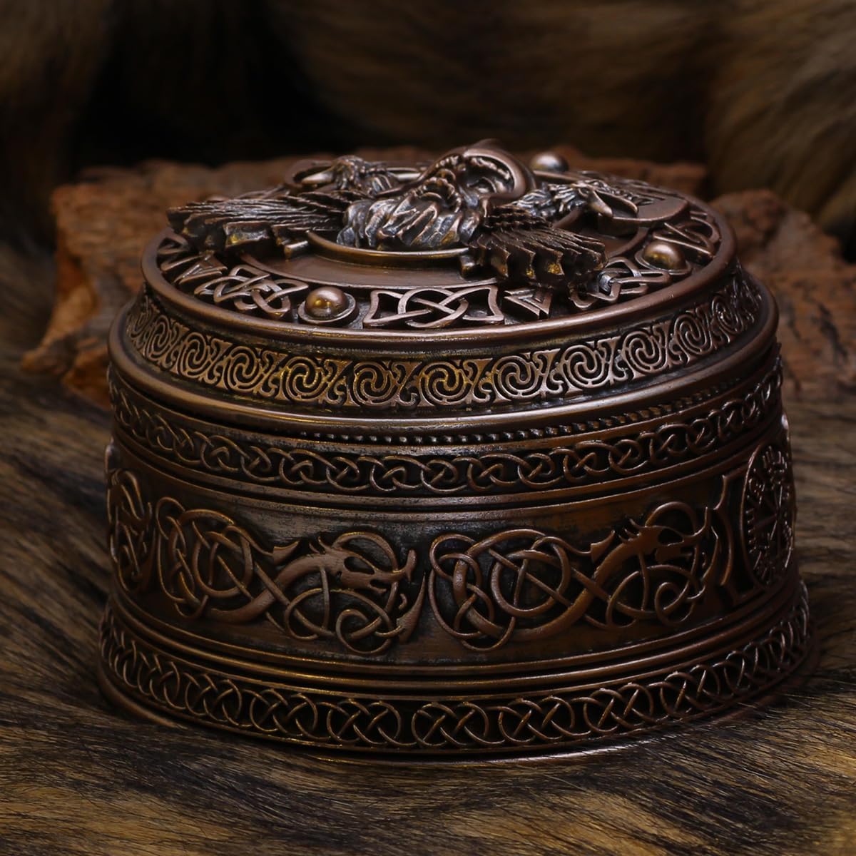 Joyero celta nórdico vikingo Odin regalo unisex