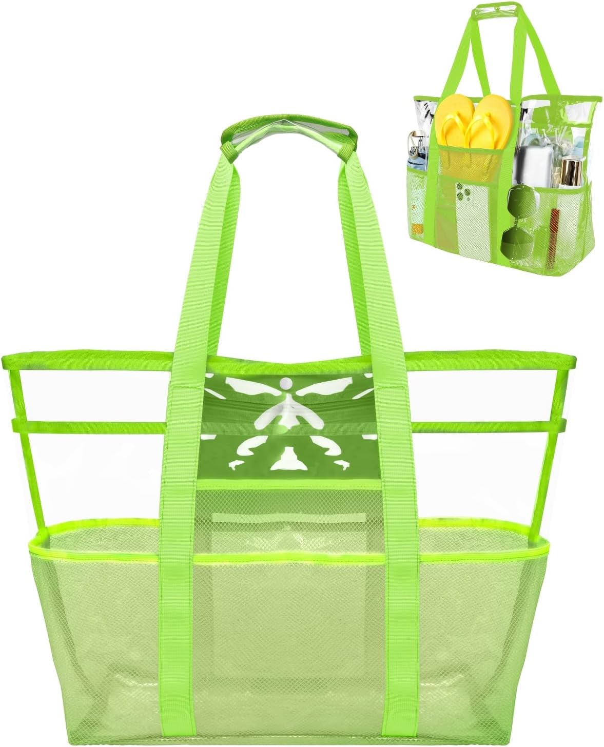 Bolsa tote plástico transparente para playa piscina camping