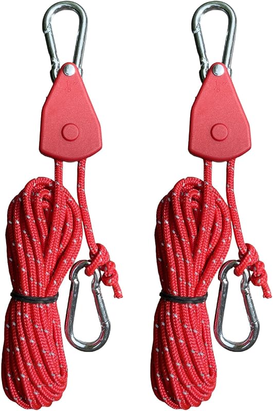 2 Trinquetes cuerda 1/8pulg con percha 13ft puntos reflectantes
