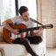 Correa cuero guitarra 3pulg acolchada ajustable 51-57pulg marrón