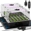 Kit 2 bandejas semillas 30 celdas cúpula humedad 5.3pulg luces LED