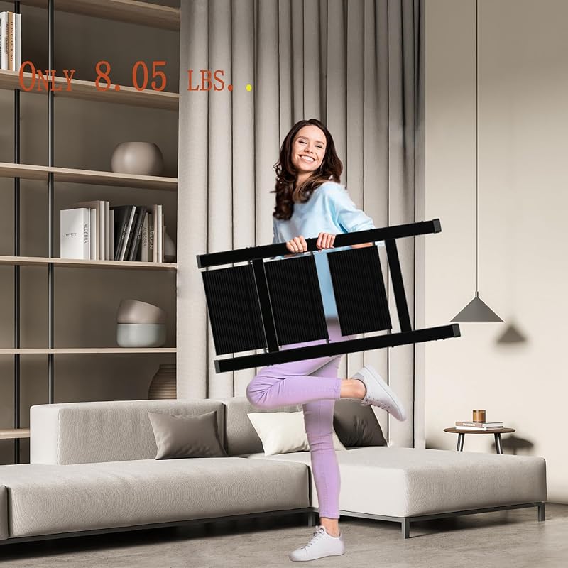 Escalera plegable 3 escalones aluminio negro 330lb