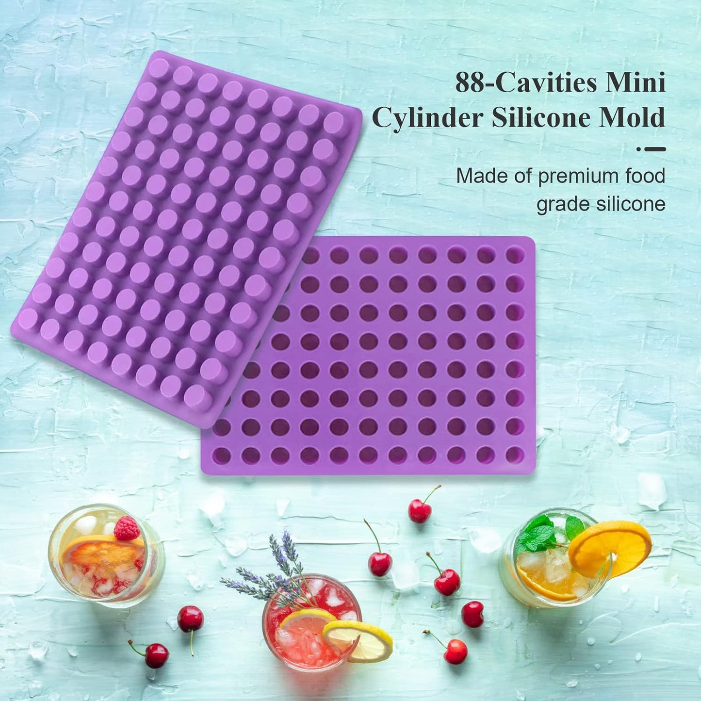 Molde silicona 88 cavidades para gomitas y hielo