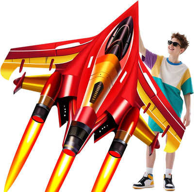 Cometa Avión Grande Fácil de Volar para Niños 4-12 años