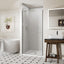 Puerta ducha pivotante sin marco 32-36pulg x72pulg vidrio templado