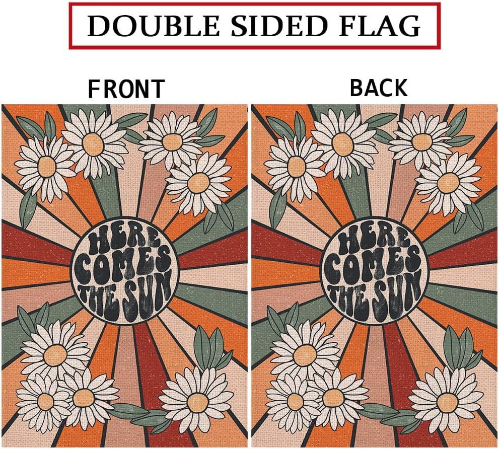 Bandera verano jardín vintage doble cara 12.5x18pulg