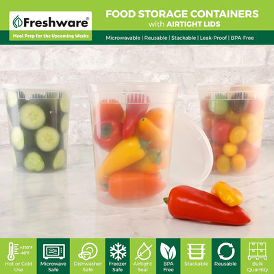 Contenedores alimento 32oz plástico sin BPA apilables