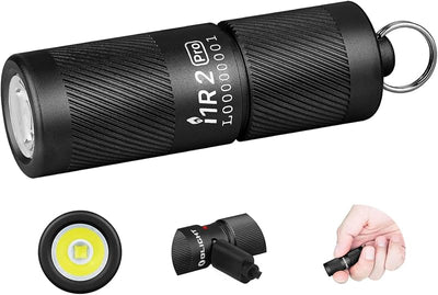 Linterna recargable llavero EDC 180lúmenes USB tipo C negro