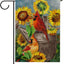 Bandera jardín doble cara flor pájaro rojo decoración patio