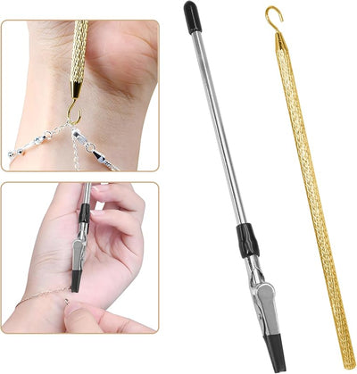 2 Ayudantes de pulsera para auto cierre reloj y cremalleras oro plata