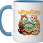 Taza Cerámica Juego de Mahjong Azul Blanco
