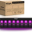 Panel interruptores basculantes 8 pos LED púrpura 12V coche